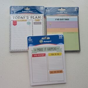 New Planner Notepads – Teacher / To-Do Pads – 50 Sheets Each